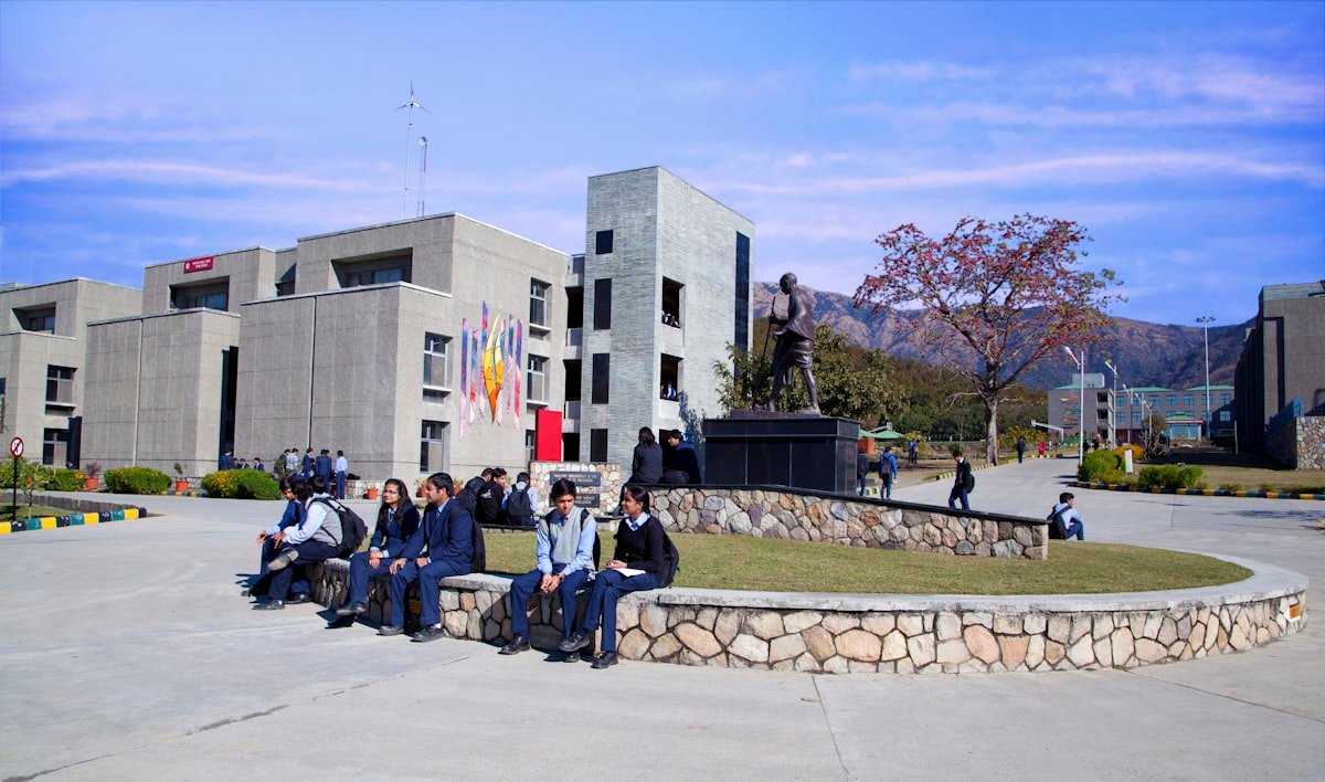 Indian students on university campus
